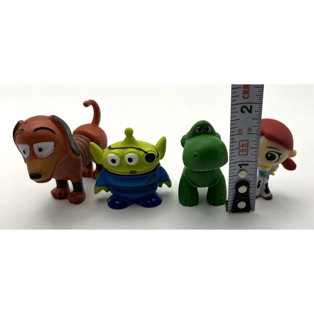 Disney TOY STORY Mini Vinyl Figures 1.5” Lot Of 4 Alien, Dog, Dinosaur & Jessie